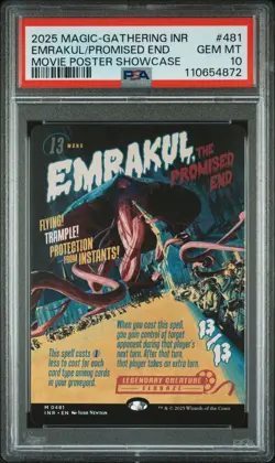 2025 MTG INNISTRAD REMASTERED MOVIE POSTER SC EMRAKUL, THE PROMISED END PSA 10 - Image 1