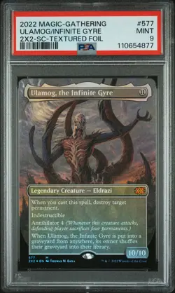 2022 MTG DOUBLE MASTERS 2022 SC-TEXTURED FOIL ULAMOG, THE INFINITE GYRE PSA 9 - Image 1