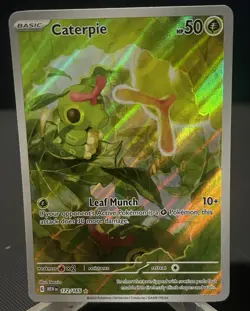 Caterpie 172/165 S&V 151 MEW Illustration Rare English 2023 Pokemon NM Pack Frsh - Image 1