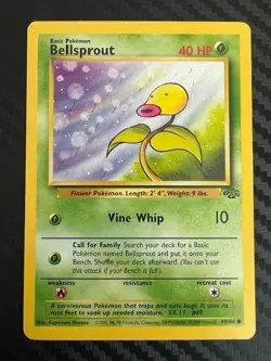 Pokemon TCG Bellsprout 49/64 Unlimited Jungle LP - Image 1