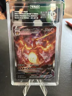 2022 Pokemon SWSH261 Charizard VMAX Full Art Rare Ultra Premium #261 Tag 10 - Image 1