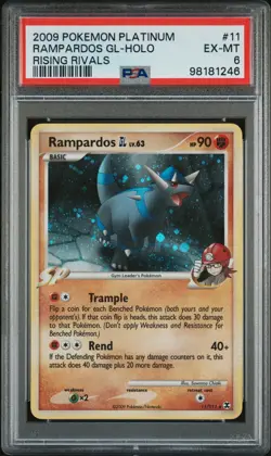 Pokemon PSA 6 2009 Platinum Rampardos GL Holo Rising Rivals Christmas GiftU - Image 1