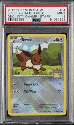 2012 POKEMON B&W DARK EXPLORERS #84 EEVEE-HOLO PSA 9 - Image 1