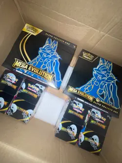 Pokemon Center TCG: Mega Evolutions Lucario ETB + None PC ETB + 4 half boosters - Image 1