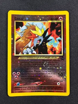 2001 Pokemon ENTEI BLACK STAR PROMO #34 WOTC Movie Promo Reverse Holo - Image 1