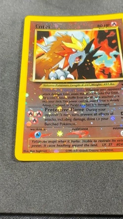 2001 Pokemon ENTEI BLACK STAR PROMO #34 WOTC Movie Promo Reverse Holo - Image 2