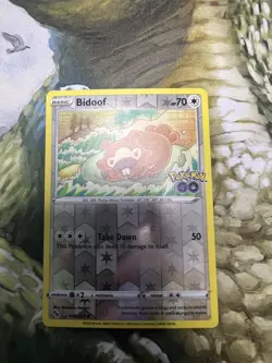 Bidoof (Peelable Ditto) Common Pokemon GO 059/078 NM - Image 2