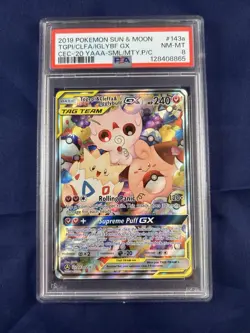 Pokemon PSA Togepi & Cleffa & Igglybuff GX 143a/236 Tag Team Alt Art PSA 8 - Image 3