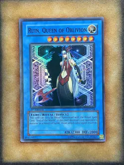 Yugioh Ruin, Queen of Oblivion SOI-EN034 Super Rare 1st Ed LP - Image 1