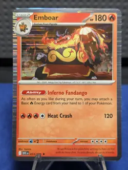 Pokemon TCG Emboar Card 013/086 Holo Rare Sv: White Flare - Image 1