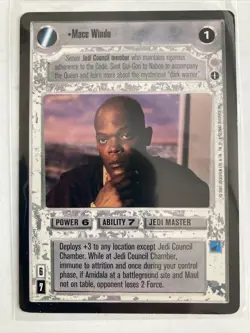 Decipher Mace Windu Jedi Master Single Card 1 Star Wars Customizable Card Game - Image 1