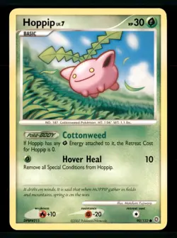 2X Pokemon Card Hoppip LV.7 Secret Wonders 90/132 LIGHTLY PLAYED Non-Holo Common - Image 1