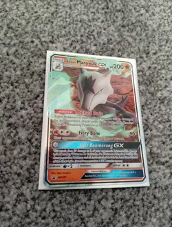 Pokemon Alolan Marowak GX SM187 Holo Black Star Promo Card - Image 1
