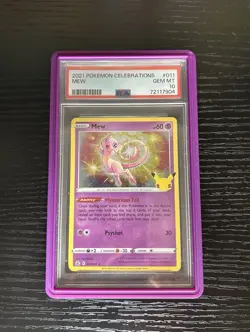 Pokemon Celebrations Mew Holo Card PSA 10 011/025 Graded TCG - Image 1