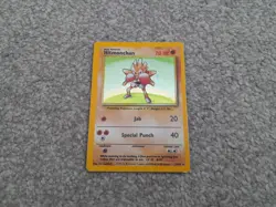 Pokemon TCG Trading Card Game Base Set Hitmonchan Holo 7/102 - Image 1