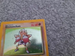Pokemon TCG Trading Card Game Base Set Hitmonchan Holo 7/102 - Image 3