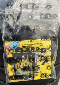 ❌ One Piece x BVB DORTMUND Goodie Bag (Promo Card,Scarf,Stickers) Monkey D.Luffy - Image 1