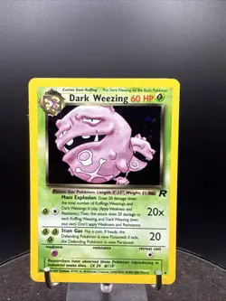 Dark Weezing 14/82 Team Rocket Set Holo Rare Vintage WOTC Pokemon Card - Image 1
