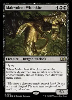 Malevolent Witchkite (315) Wilds of Eldraine WOE MTG Magic - Image 1