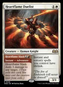 Heartflame Duelist // Heartflame Slash (228) Wilds of Eldraine WOE MTG Magic - Image 1