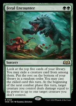 Feral Encounter (169) Wilds of Eldraine WOE MTG Magic - Image 1