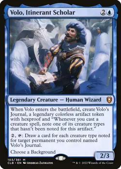 Volo, Itinerant Scholar (103) Battle for Baldur's Gate CLB MTG Magic - Image 1