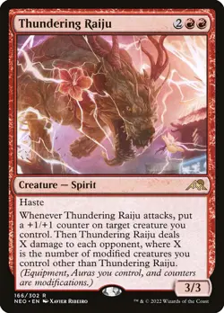 Thundering Raiju (166) Kamigawa: Neon Dynasty NEO MTG Magic - Image 1