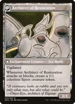 The Restoration of Eiganjo // Architect of Restoration Neon Dynasty MTG - Image 2