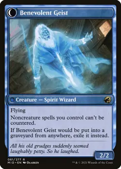 Malevolent Hermit // Benevolent Geist (061) Innistrad: Midnight Hunt MID MTG - Image 2