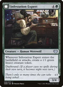 Infestation Expert // Infested Werewolf (206) Innistrad: Crimson Vow VOW MTG - Image 1