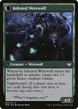 Infestation Expert // Infested Werewolf (206) Innistrad: Crimson Vow VOW MTG - Image 2