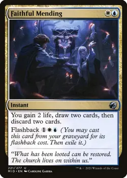 Faithful Mending (221) Innistrad: Midnight Hunt MID MTG Magic - Image 1