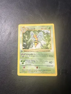 Beedrill 1st Edition Base Set Rare 17/102 WOTC Vintage Pokemon - Image 1
