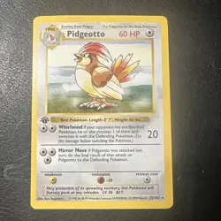 Pidgeotto 1st Edition Base Set 22/102 WOTC Vintage Pokemon 1999 - Image 1