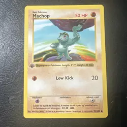 Machop 1st Edition Base Set 52/102 WOTC Vintage Pokemon 1999 - Image 1