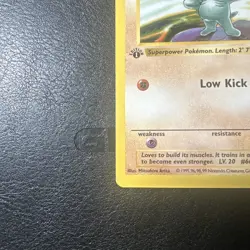 Machop 1st Edition Base Set 52/102 WOTC Vintage Pokemon 1999 - Image 2