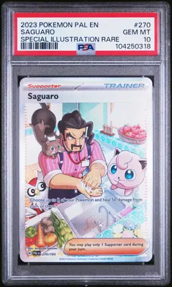 2023 POKEMON PAL EN-PALDEA EVOLVED SPECIAL ILLUSTRATION RARE #270 SAGUARO PSA 10 - Image 1