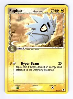 Pupitar (Delta Species) Dragon Frontiers #59 (2006) Common NM Pokemon - Image 1