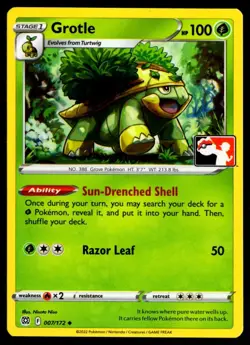 Pokemon Sword & Shield Brilliant Stars Prize Pack 007/172 Grotle - Image 1