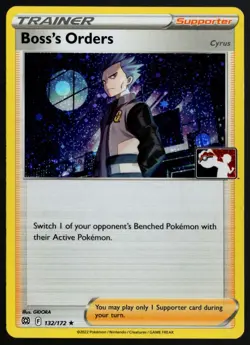 Pokemon Sword & Shield Brilliant Stars Prize Pack Holo 132/172 Boss's Orders - Image 1