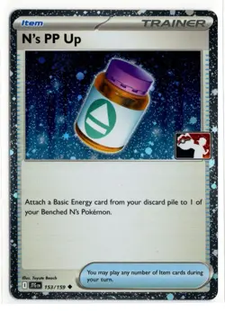Play! Pokemon Prize Pack 7 Journey Together Cosmo Holo 153/159 N's PP Up - Image 1