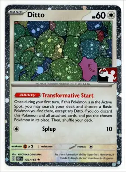DING/DENT Pokemon Prize Pack 6 Scarlet & Violet 151 Cosmo Holo 132/165 Ditto - Image 1