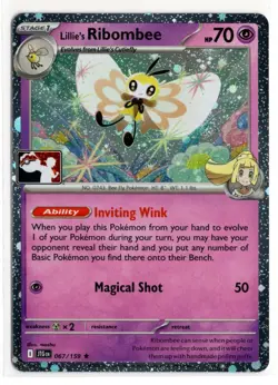 Play! Pokemon Prize Pack 7 Journey Together Cosmo Holo 067/159 Lillie's Ribombee - Image 1