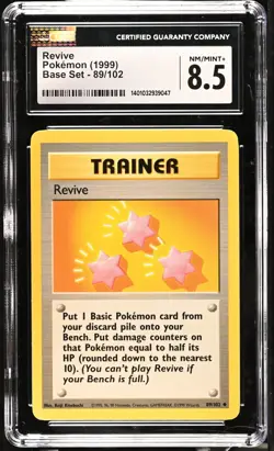 Revive 89/102 - CGC 8.5 - Base Set Unlimited - Pokemon TCG 1999 - Image 1