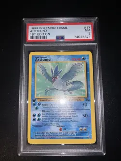 Pokemon TCG Articuno Fossil 17/62 1999 Wizards Base Set 1st Edition Rare PSA 7 - Image 2