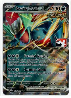 DING/DENT Play! Pokemon Prize Pack 6 Paradox Rift 124/182 Roaring Moon ex - Image 1