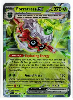 Pokemon Paldean Fates 002/091 Forretress ex - Image 1