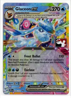 Play! Pokemon Prize Pack Series 7 Prismatic Evolutions 026/131 Glaceon ex - Image 1