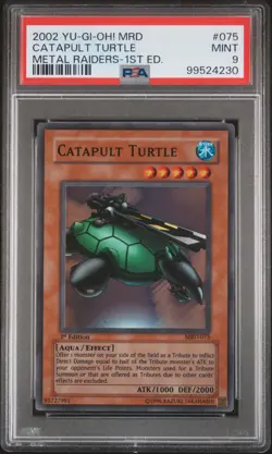 2002 YU-GI-OH! MRD-METAL RAIDERS 1ST ED #075 CATAPULT TURTLE PSA 9 - Image 1