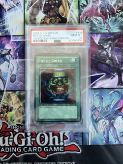 Yu-Gi-Oh Pot of Greed LOB-119 1st Edition Psa 10 Asian English - Image 1